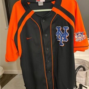 Nike Black and Orange Mets Team Jersey